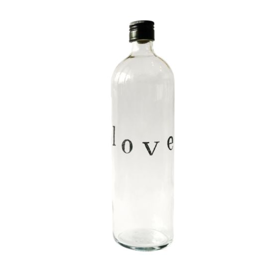 garrafa vidro love
